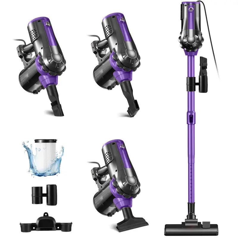 600W Powerful Motor with 18KPA Suction! Suitable for 110V Voltage, This Corded Vacuum Cleaner Quickly Sucks up Dust from Crevices, Ensuring a Deep Clean without Leaving Any Traces.