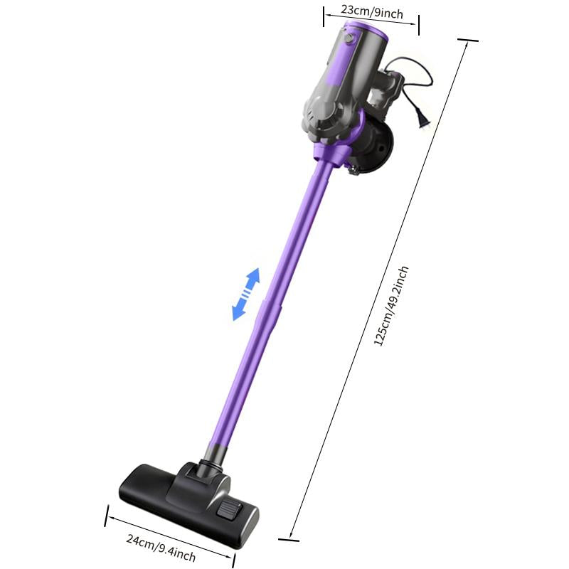 600W Powerful Motor with 18KPA Suction! Suitable for 110V Voltage, This Corded Vacuum Cleaner Quickly Sucks up Dust from Crevices, Ensuring a Deep Clean without Leaving Any Traces.