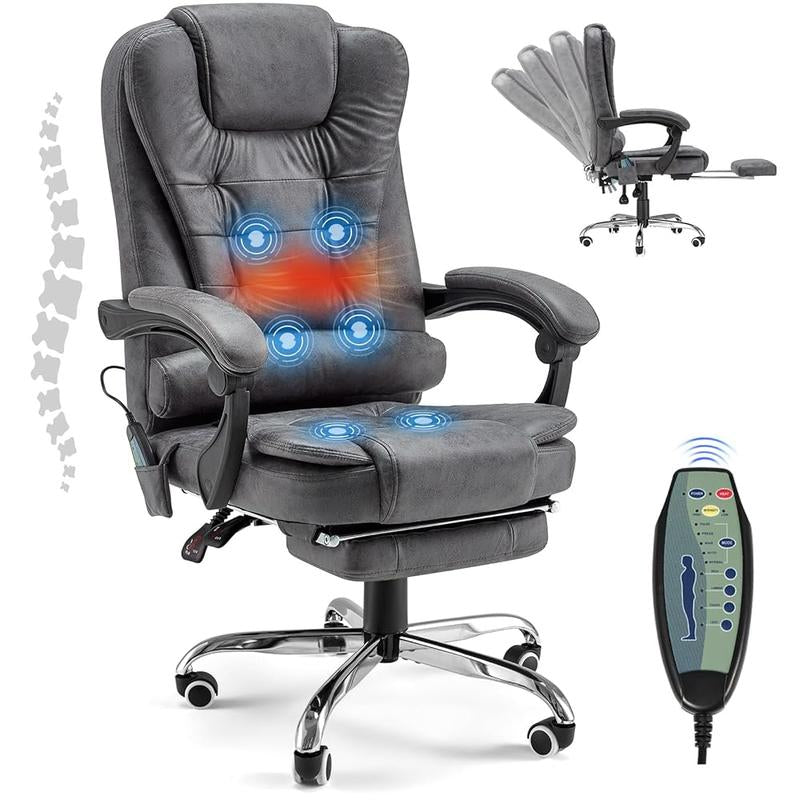 [Tiktokshopblackfriday]Aecojoy Ergonomic Reclining Office Chair with Massage & Footrest High Back Swivel Gaming Chair Adjustable Reclining Feature & Seat Height Flexibility Premium Materials