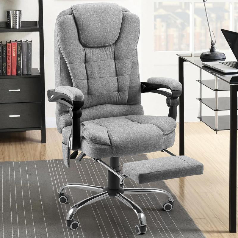[Tiktokshopblackfriday]Aecojoy Ergonomic Reclining Office Chair with Massage & Footrest High Back Swivel Gaming Chair Adjustable Reclining Feature & Seat Height Flexibility Premium Materials