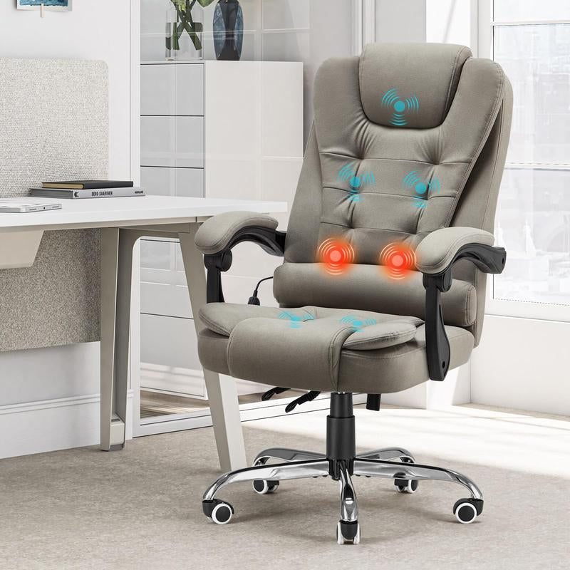 [Tiktokshopblackfriday]Aecojoy Ergonomic Reclining Office Chair with Massage & Footrest High Back Swivel Gaming Chair Adjustable Reclining Feature & Seat Height Flexibility Premium Materials